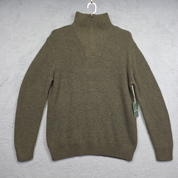 Other - Mutual Weave Fisherman Sweater Mens XL Green Chunky Knit Preppy Business Casual